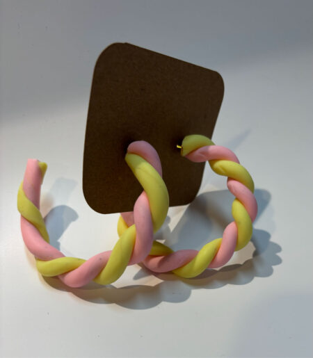 Twisty Clay Hoop Earrings